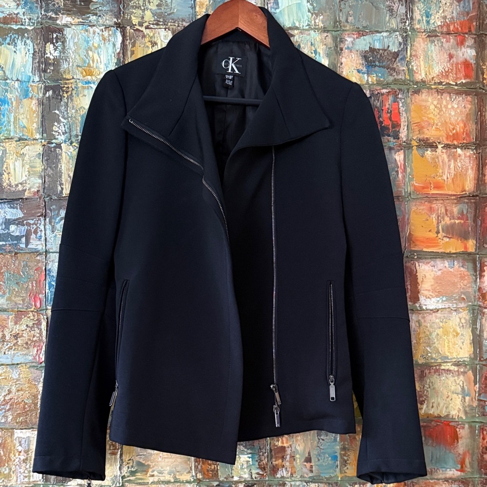 Calvin Klein Black Zip Blazer Jacket
